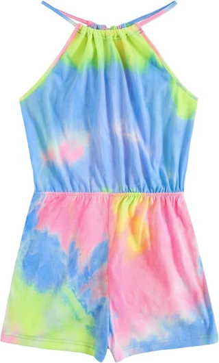 Girl’s Casual Summer Halter Romper Sleeveless Jumpsuit