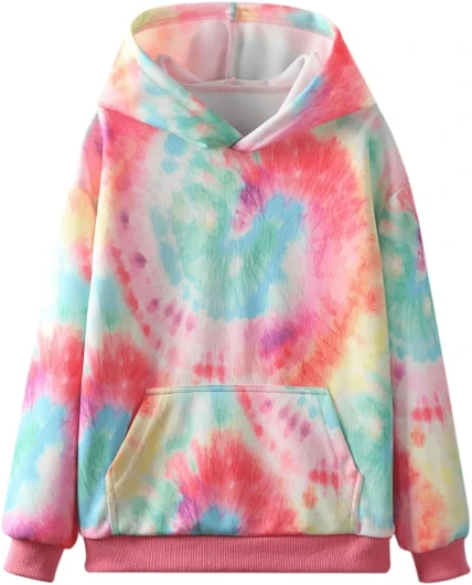 Girls and Toddlers’ Pullover Printed Hoodie Sweatshirt with Kangaroo Pocket
