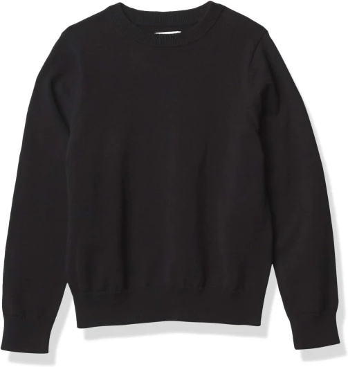 Boys and Toddlers’ Uniform Cotton Crewneck Sweater X-Small Black