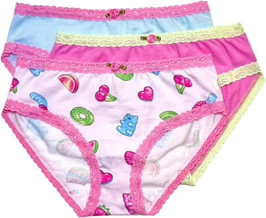 Esme Little Girl’s & Big Girl’s Underwear Panty Pack for sensitive skin kids X-Large Sweet Gummies
