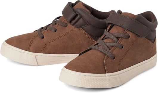 Boy’s Toddler Casual Lace Up High Top Sneaker 3 Years Toddler Brown
