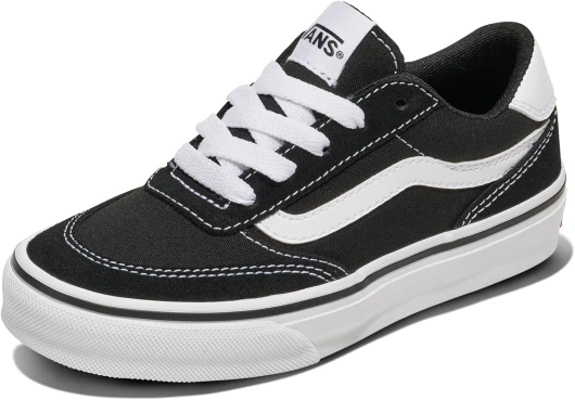 Kids’ Brooklyn LS Shoe 2 Little Kid Suede/Canvas Black/White
