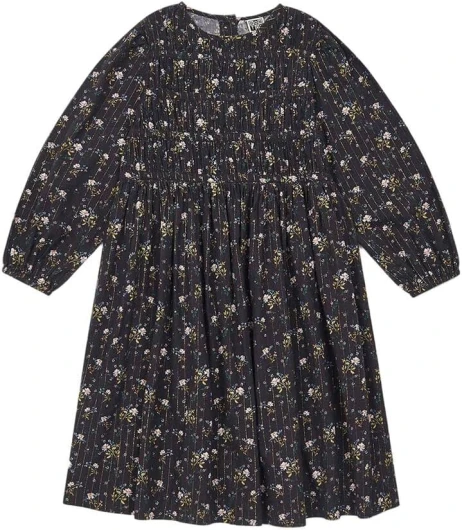 Bonton Girls Dress, 6A, Grey