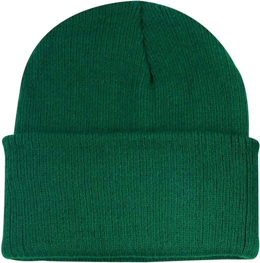 Kid’s Winter Knit Beanie Hats Boys Girls Soft Cozy Baggy Slouchy Beanie Toddlers Youth Hip-hop Skull Cap One Size 1 Pack Dark Green