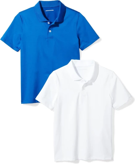 Boys and Toddlers’ Active Performance Polo Shirts, Pack of 2