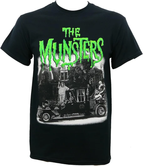 Universal Men’s The Munsters Family Coach T-Shirt Large Black