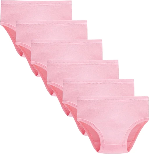Little Girls’ Soft Cotton Underwear Toddler Undies Kids panties 3 Fashion Assorted -Zh34-6 Pack