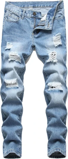 Boy’s Skinny Fit Ripped Destroyed Distressed Stretch Slim Jeans Pants 16 Y057