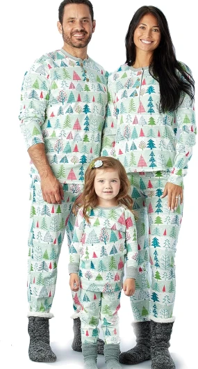 Family Matching Organic Cotton Holiday Pajamas Pet Medium Feelin’ Pine
