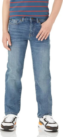 Boys’ Regular Straight-Fit Jeans 8 Light Wash